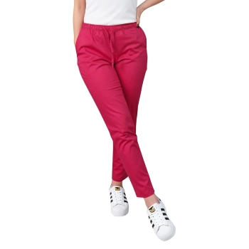 Cygaretki medyczne damskie COMFORT FLEX elastyczne amarant roz. XL – scrubsy medyczne